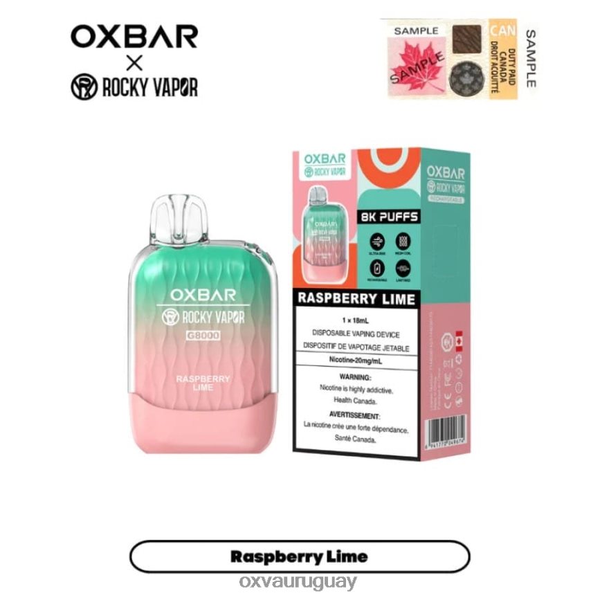 OXVA OXBAR G8000 8VHZXZ11 - OXVA Vape Pod lima frambuesa