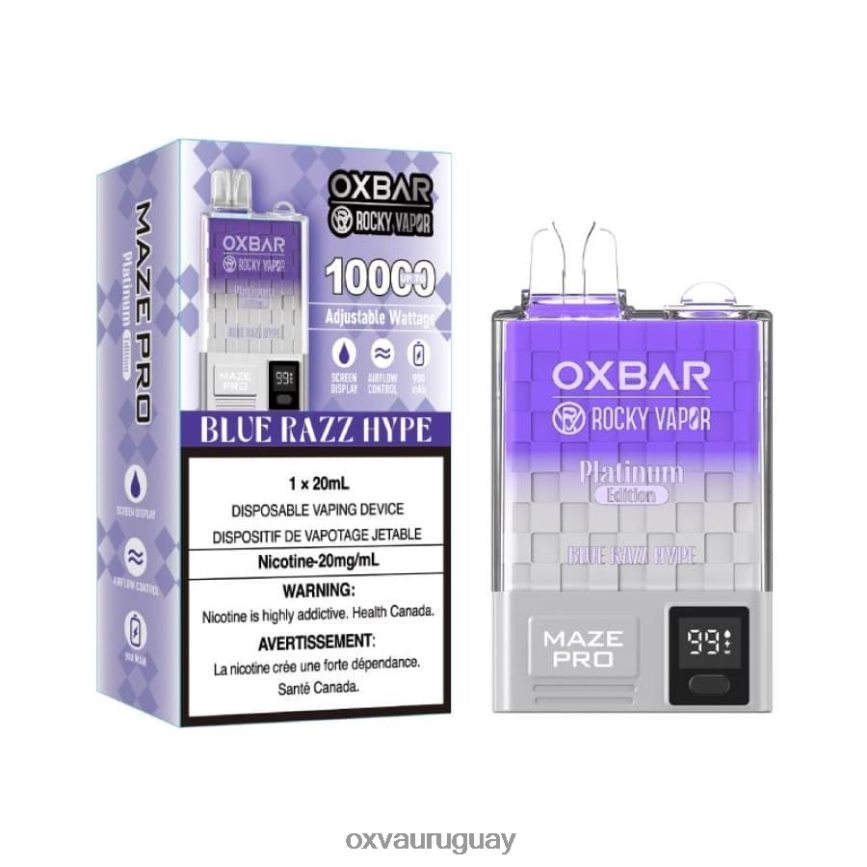 OXVA OXBAR MAZE PRO 10000 8VHZXZ16 - OXVA E Cig bombo de razz azul