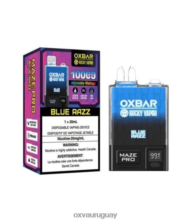 OXVA OXBAR MAZE PRO 10000 8VHZXZ26 - OXVA E Cig Razz azul